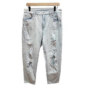 Wild Fable Light Wash Distressed High Rise Mom Jean Straight Leg Women’s 12